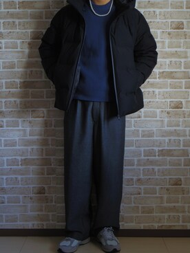 「BACK NUMBER（バックナンバー）のアイテム（ニット/セーター）」を使った、まっつーさん（メンズ・178cm）の冬コーディネート