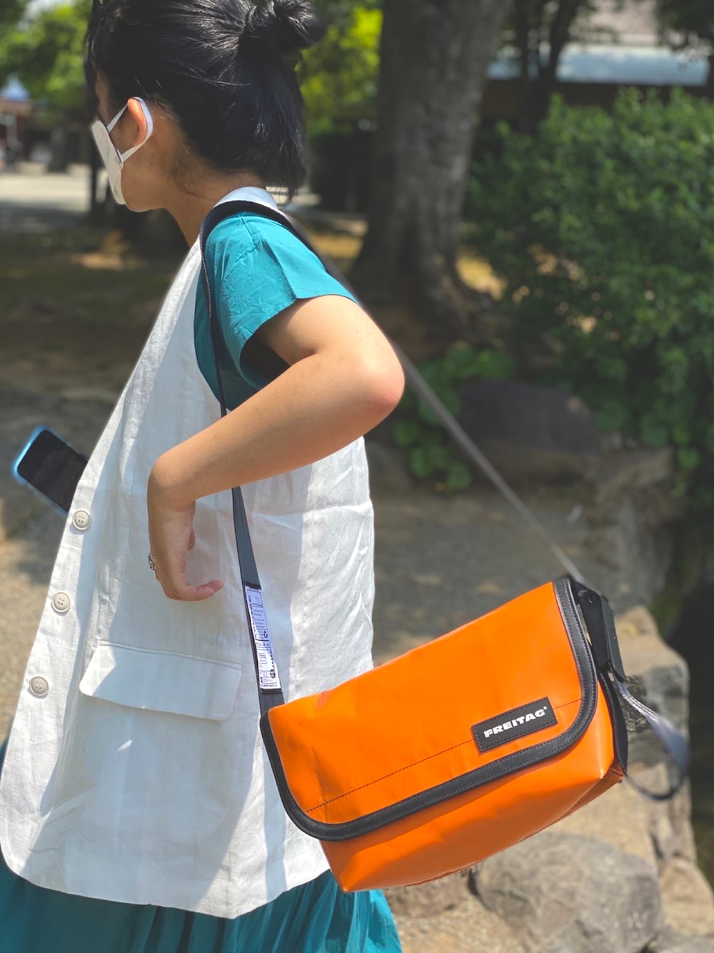 FREITAG　オレンジ　メッセンジャーバック FREITAGのメッセンジャーバッグ（オレンジ系）を使った人気