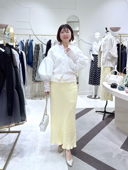 きらきらサテンロングナロースカート（スカート）｜La boutique BonBon