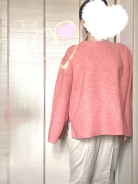 「ゆるニット」｜「アイテム（その他）」を使った、uniさん（レディース・158cm）の秋コーディネート