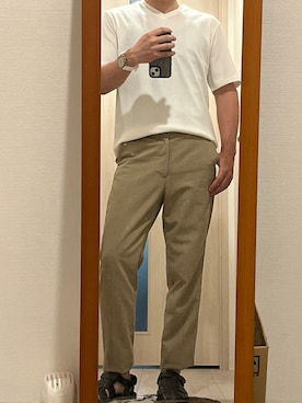 「アイテム（チノパンツ）」を使った、RJさん（メンズ・169cm）の夏コーディネート