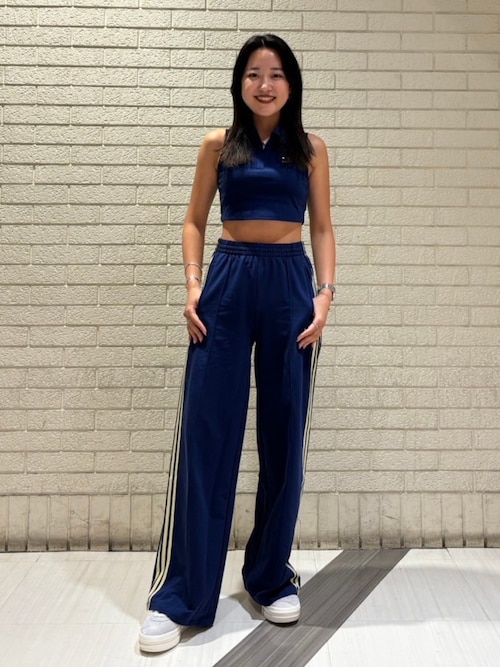 [アディダス] adidas リブトップ プレミアム オリジナル☆ アディダス プレミアム オリジナルスリブトップ - ブルー