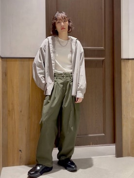「アイテム（ローファー）」を使った、nonameさん（レディース・170cm）の夏コーディネート