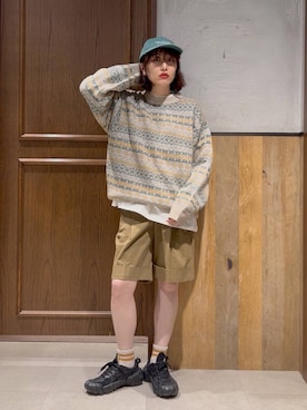 「RAGEBLUE（レイジブルー）のアイテム（キャップ）」を使った、nonameさん（レディース・170cm）の秋コーディネート