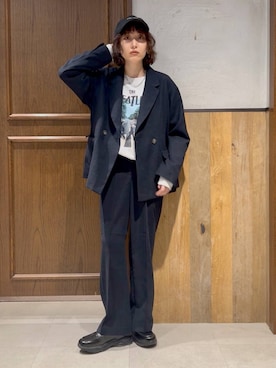 「RAGEBLUE（レイジブルー）のアイテム（帽子）」を使った、nonameさん（レディース・170cm）の秋コーディネート