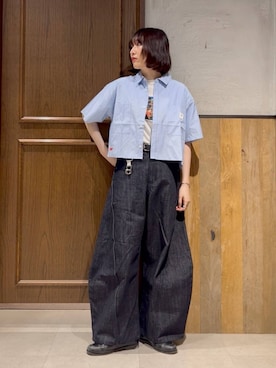 「RAGEBLUE（レイジブルー）の【MADE IN JAPAN】牛革キーリング（キーホルダー、ブラック系）」を使った、nonameさん（レディース・170cm）の春コーディネート
