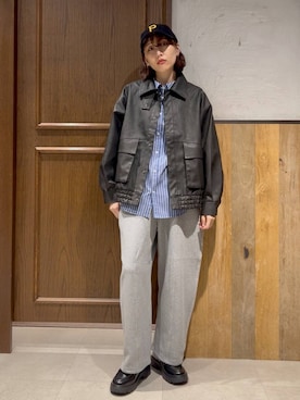 「アイテム（スウェットパンツ）」を使った、nonameさん（レディース・170cm）の秋コーディネート