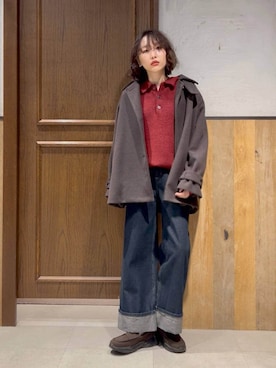 「RAGEBLUE（レイジブルー）のアイテム（ブルゾン）」を使った、nonameさん（レディース・170cm）の冬コーディネート