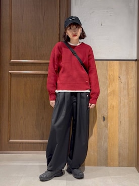 「RAGEBLUE（レイジブルー）のアイテム（キャップ）」を使った、nonameさん（レディース・170cm）の秋コーディネート