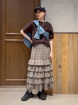 「RAGEBLUE（レイジブルー）のアイテム（トップス）」を使った、nonameさん（レディース・170cm）の春コーディネート