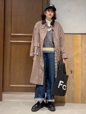 「RAGEBLUE（レイジブルー）のアイテム（ブルゾン）」を使った、nonameさん（レディース・170cm）の秋コーディネート