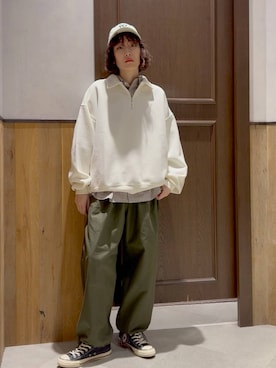 「アイテム（キャップ）」を使った、nonameさん（レディース・170cm）の夏コーディネート
