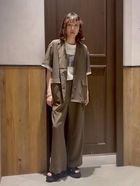 「アイテム（ジャケット/アウター）」を使った、nonameさん（レディース・170cm）の夏コーディネート