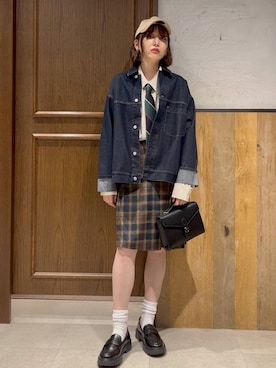 「アイテム（フォーマルスーツ/小物）」を使った、nonameさん（レディース・170cm）の秋コーディネート