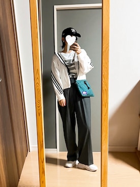 「adidas（アディダス）のアイテム（その他アウター）」を使った、sawara2216さん（レディース・165cm）の冬コーディネート