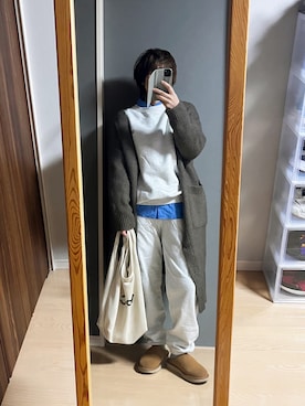 「ロングカーディガン」｜sawara2216さん（レディース・165cm）の冬コーディネート