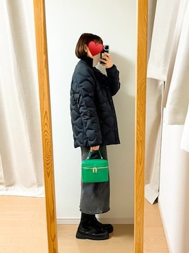「WHITE MOUNTAINEERING（ホワイトマウンテニアリング）のアイテム（ダウンジャケット/コート）」を使った、sawara2216さん（レディース・165cm）の冬コーディネート