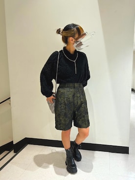 「ハーフパンツコーデ」｜ychi3さん（レディース・152cm）の冬コーディネート