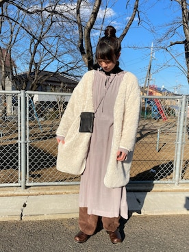 「IDEE（イデー）のアイテム（バッグ）」を使った、すにーさん（レディース・162cm）の冬コーディネート