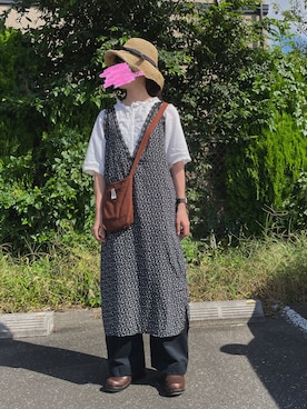 「SVEC（シュベック）のアイテム（ワンピース/ドレス）」を使った、すにーさん（レディース・162cm）の秋コーディネート
