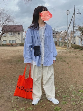 「IDEE（イデー）のアイテム（バッグ）」を使った、すにーさん（レディース・162cm）の春コーディネート