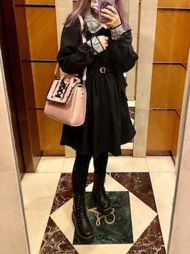 「Ank Rouge（アンクルージュ）のアイテム（バッグ）」を使った、ななみさん（レディース・155cm）の冬コーディネート