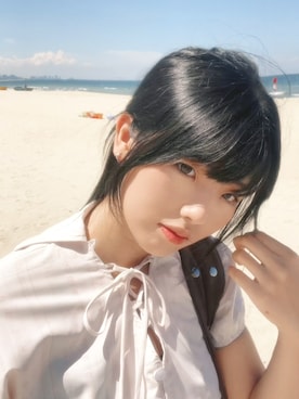 「HIETA（ヒエタ）のアイテム（ショルダーバッグ、ブラウン系）」を使った、Isabel ୨୧*˚·さん（レディース・158cm）の春コーディネート