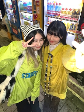 「WEGO（ウィゴー）のアイテム（ニットキャップ/ビーニー、ブラック系）」を使った、Isabel ୨୧*˚·さん（レディース・158cm）の春コーディネート