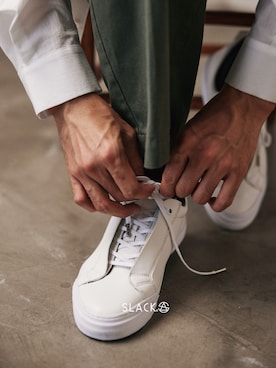 「SLACK FOOTWEAR（スラックフットウェア）のアイテム」を使った、kuranagaさん（メンズ・177cm）の夏コーディネート