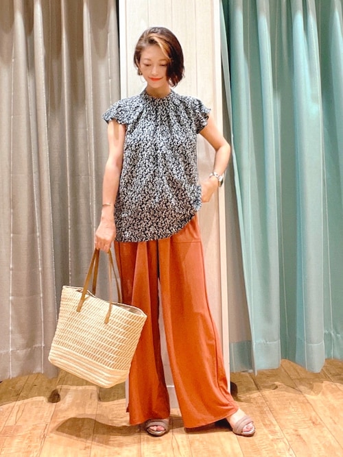 ◆MICHAA 半sleeve シャツドレス WHYTO.｜ギャザースリーブ ドレス “gather sleeve dress