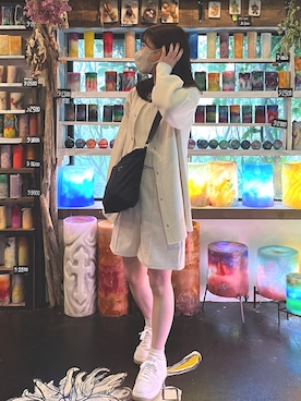 「archives（アルシーヴ）のアイテム（パンツ）」を使った、れいなさん（レディース・155cm）の秋コーディネート