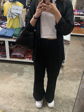 「SONA（ソナ）のアイテム（スラックス）」を使った、bibbbiさん（レディース・160cm）の夏コーディネート