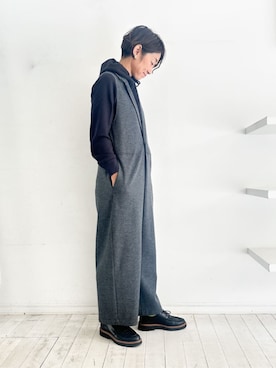 「アイテム（つなぎ/オールインワン）」を使った、TOMORROWLAND_yamaokaさん（レディース・167cm）の秋コーディネート