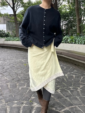 「アイテム（タイツ/ストッキング）」を使った、mihoさん（レディース・156cm）の秋コーディネート