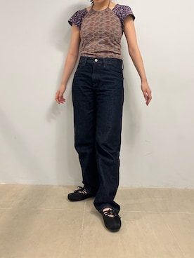 「アイテム（バレエシューズ）」を使った、mihoさん（レディース・156cm）の夏コーディネート