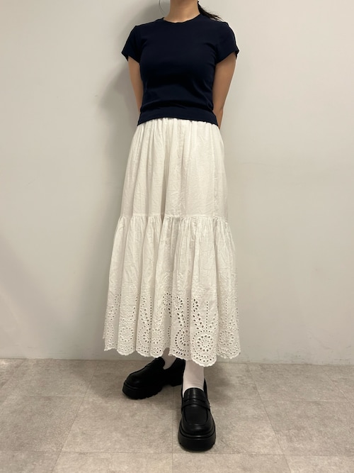 titivate スカート 刺繍レースギャザースカート : ZOZOTOWN
