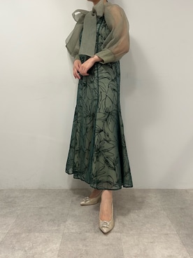 「アイテム（ドレス）」を使った、mihoさん（レディース・156cm）の秋コーディネート
