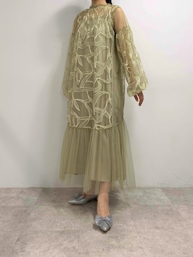 「アイテム（ドレス）」を使った、mihoさん（レディース・156cm）の秋コーディネート