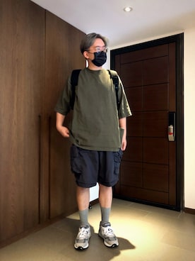 「BEAMS」｜「アイテム（バックパック/リュック）」を使った、Yang Ting-Yaさん（レディース・159cm）の夏コーディネート