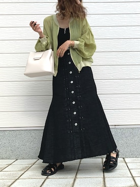 「いまどきジャケット写真」｜「アイテム（ハンドバッグ）」を使った、yuriさん（レディース・155cm）の春コーディネート