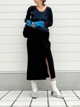 「靴下屋（クツシタヤ）のアイテム（ソックス/靴下）」を使った、yuriさん（レディース・155cm）の秋コーディネート