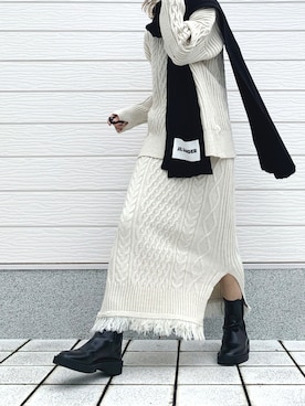 「JIL SANDER（ジルサンダー）のアイテム」を使った、yuriさん（レディース・155cm）の冬コーディネート