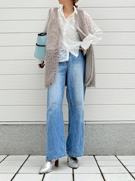 「アイテム（ベスト）」を使った、yuriさん（レディース・155cm）の秋コーディネート