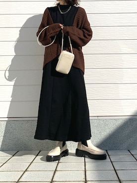 「Casselini（キャセリーニ）のアイテム（ブーツ）」を使った、yuriさん（レディース・155cm）の秋コーディネート