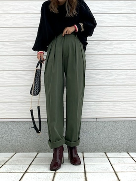 「CELINE（セリーヌ）のアイテム（ブーツ）」を使った、yuriさん（レディース・155cm）の秋コーディネート