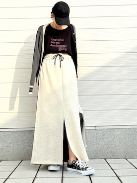 「アイテム（キャップ）」を使った、yuriさん（レディース・155cm）の冬コーディネート