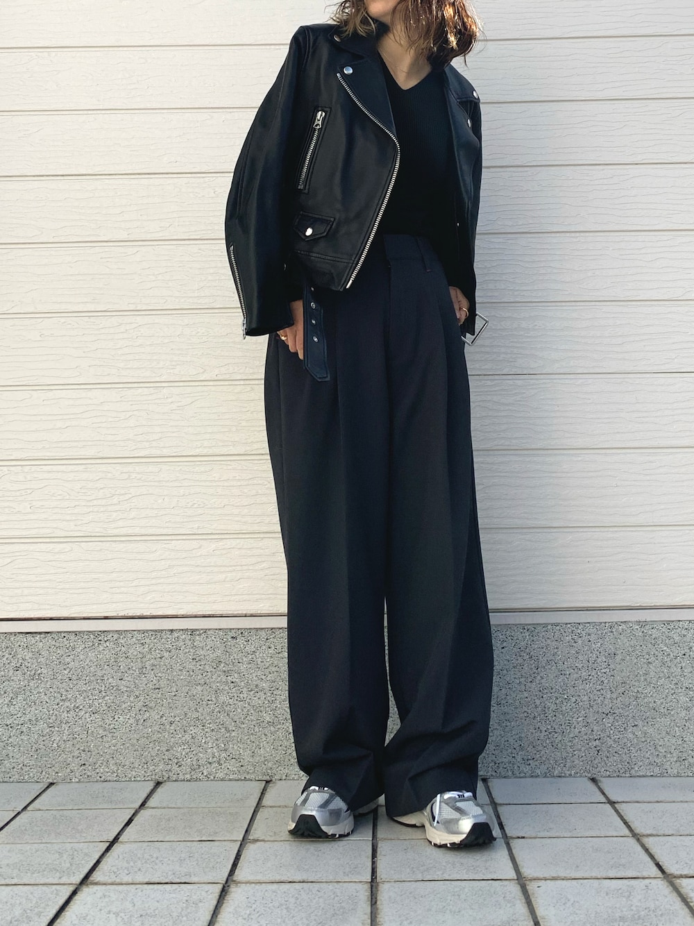 Acne Studios MOCK ダブルライダース　レザージャケット Acne Studios アクネストゥディオズ ライダースジャケット