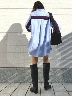 「Casselini（キャセリーニ）のアイテム（ブーツ）」を使った、yuriさん（レディース・155cm）の冬コーディネート