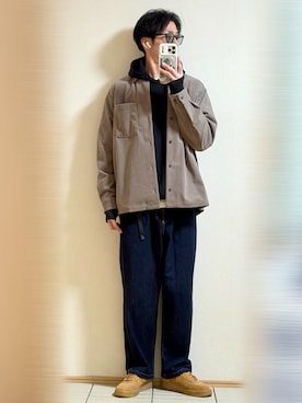 「アイテム（手袋）」を使った、Sammyサミーさん（メンズ・177cm）の冬コーディネート