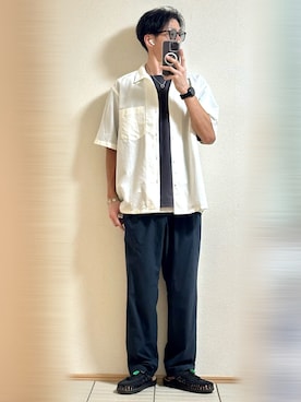 「アイテム（バングル/リストバンド）」を使った、Sammyサミーさん（メンズ・177cm）の秋コーディネート